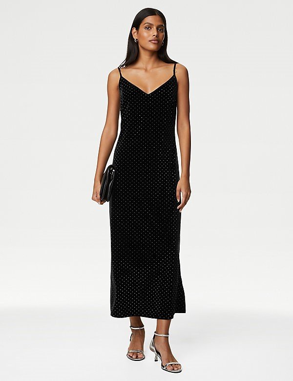 mark & spencer velvet dress 3