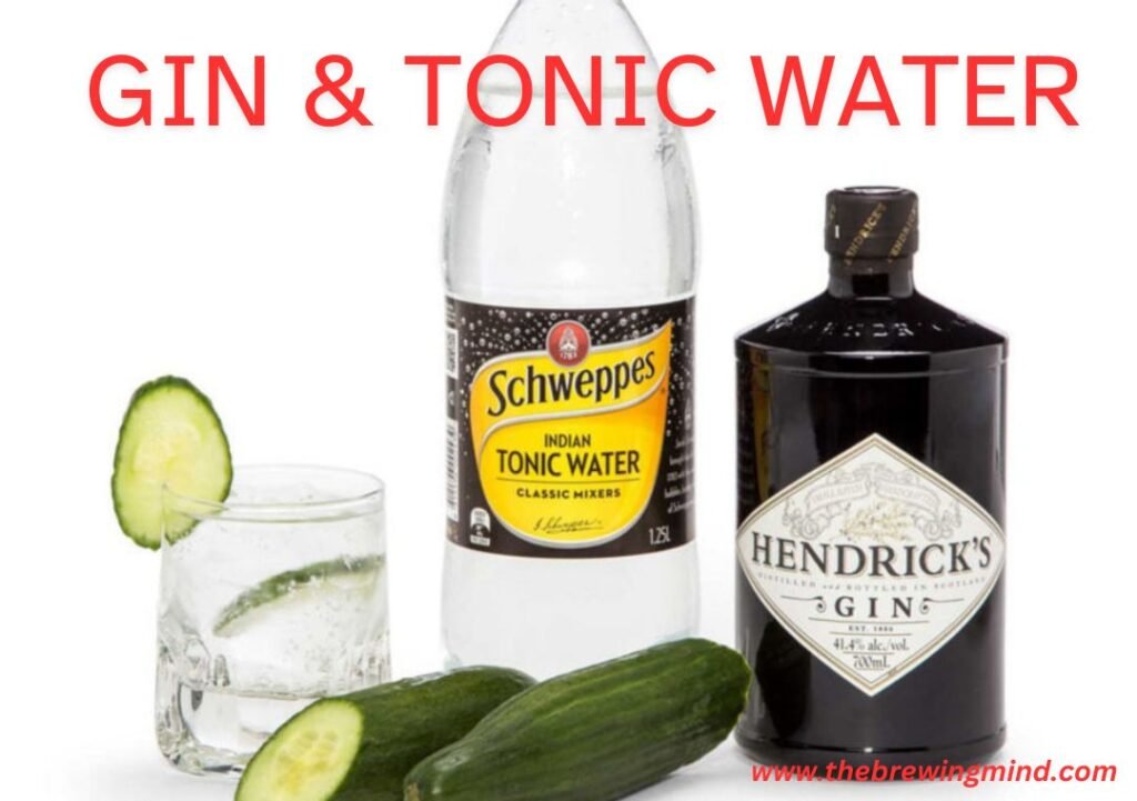 gin & tonic water low sugar alcoholic drinks