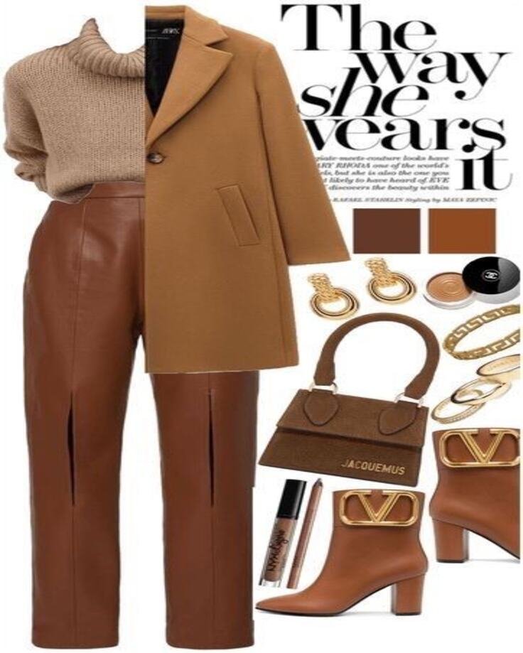pantone 17-1230 colour of 2025 mocha mousse jacket pant