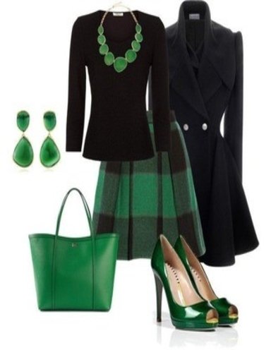green black look for valentine day outfits