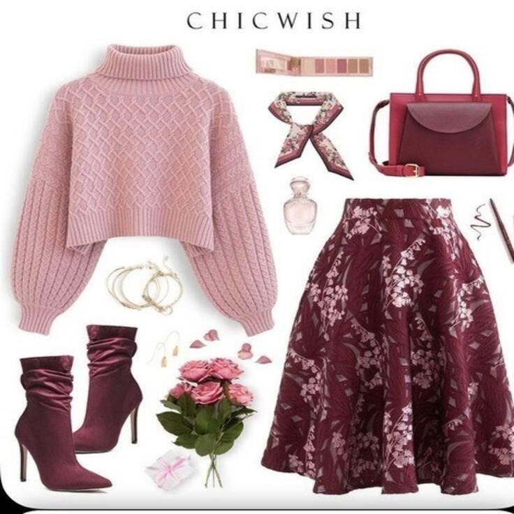 pink n crimson matches for valentine day outfits