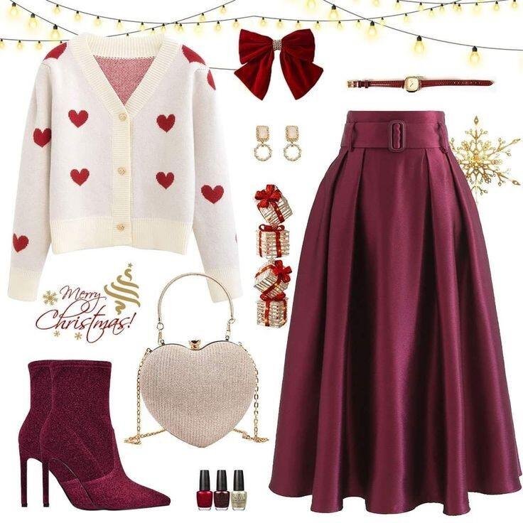 red n white matches for valentine day outfit