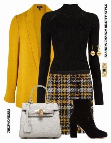 yellow black combination for valentine day outfits