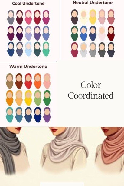color cordinated hijabs