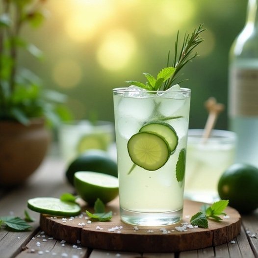 cucumber min low sugar summer cocktail