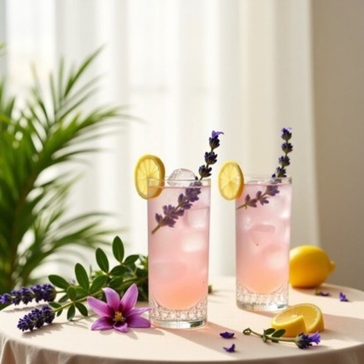 lemon lavender low sugar cocktail