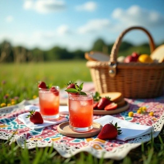 strawberry smash low calorie cocktail