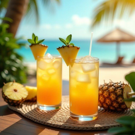 rum n sparkler low sugar summer cocktail