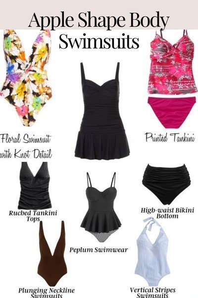 apple shape body type swimsuits