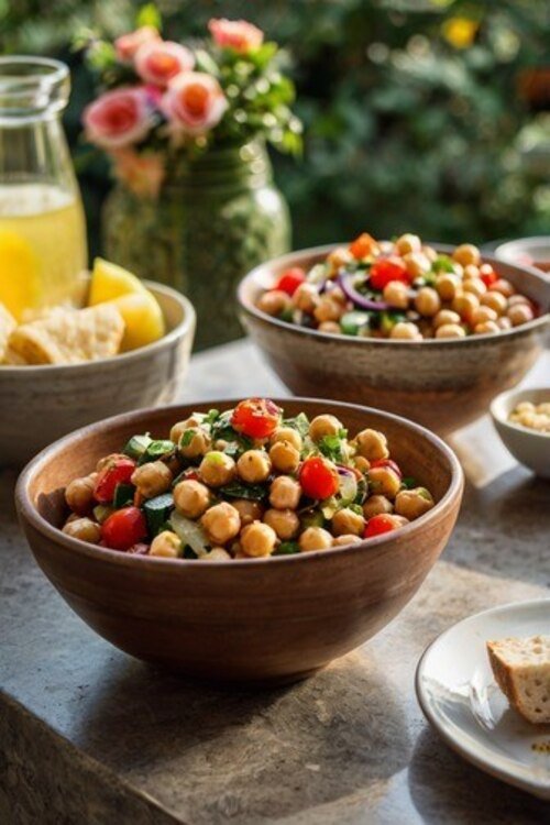 mediterranean chickpea summer salad recipe