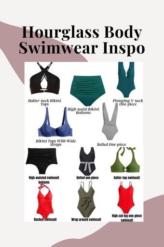 hourglass body shape swimsuit for summers