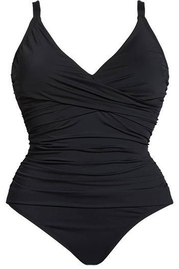 chest n leg swimsuit black